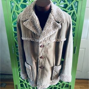 Men's Tan Shearling Coat
